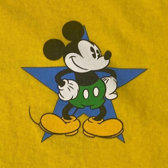 Vintage Disney Mickey Mouse Limited Edition Yellow Gold T Shirt Men’s Size XL - Picture 4 of 9
